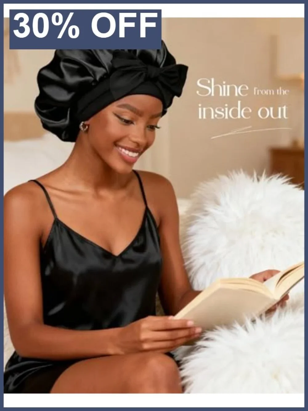 Adjustable Silk Bonnet for Sleeping Women Double Layer Satin Hair Wrap